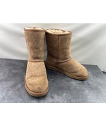 UGG Australia Boots Women 7 M Classic Shoes Brown Suede Fur Shearling Mi... - $37.78 CAD
