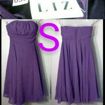 Liz Purple Strapless Party Dress Size 4 (Small) - $17.77