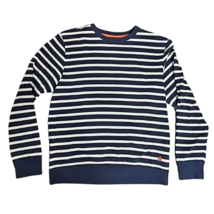 Brooks Brothers Navy White Striped Sweater 100% Cotton Size M image 3