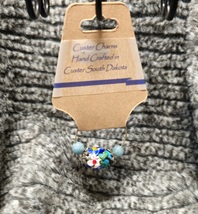 WINE BOTTLE WITH GLASS BEAD CHARM - $14.95