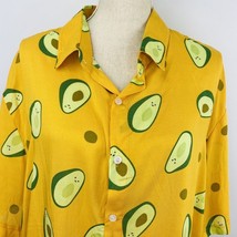 Incerun Women Aloha Hawaiian Avocado 4X Shirt Yellow Button Down Tropica... - £31.45 GBP