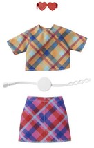 Barbie Fashion Pack, Clothing Set with Plaid Crop-Top, Mini Skirt &amp; Accessories - £7.95 GBP