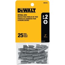 DEWALT DW2125 #2 Phillips Drywall Bit Tip (25-Pack), Silver metallic - £15.92 GBP