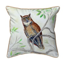 Betsy Drake Great Horned Owl Extra Large Zippered Pillow 22x22 - £63.69 GBP