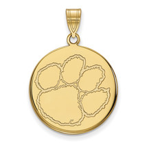 SS w/GP Clemson University Large Disc Pendant - $68.19