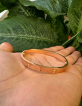 CARTIER LOVE 18K ROSE GOLD BRACELET SIZE 16 W/BOX &amp; CERT- B4007 - $5,350.00
