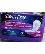 Sure &amp; Free (20) Unsented Light Bladder Control Liners. Women’s. - $73.24 MXN