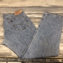 Vintage 90&#39;s Levis 501 Button Fly Straight Leg Denim Jeans Sz 40 X 34 - £26.52 GBP