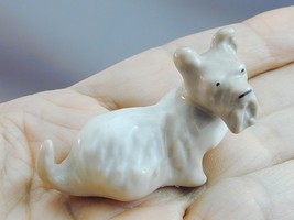 Vintage Russian Porcelain Lomonosov Miniature Scotty Scottish Terrier Dog - £15.68 GBP