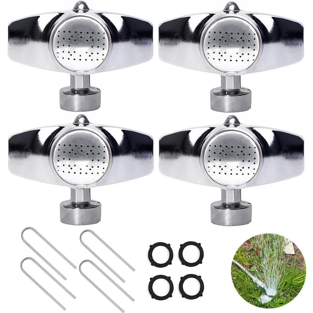 Metal Lawn Sprinkler 360 30ft Coverage Garden Hose Watering 4 Pack Durable - $33.56