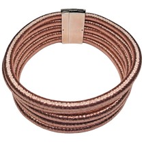 Rose Gold Coil Choker Necklace Magnetic Closure Clubwear Costume Rave 997731 - £19.56 GBP