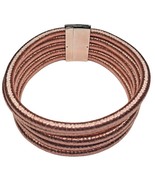 Rose Gold Coil Choker Necklace Magnetic Closure Clubwear Costume Rave 99... - £19.34 GBP