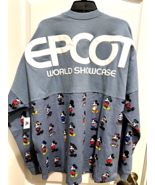 Disney Parks Epcot Mickey Mouse World Showcase Spirit Jersey XXL Blue Ad... - $140.80 CAD