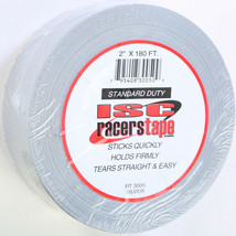 ISC Racers Tape Top-Grade Colored Duct Tape 2in. x 180ft. Silver - £13.11 GBP