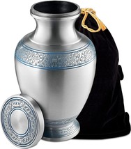 The Fedmax Urns For Ashes Adult Male Or Female - Funeral And Memorial, Silver. - £50.17 GBP