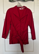 Cato Women’s Red Belted Blouse Size L - $18.10