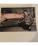 Elvis Presley Postcard Elvis With Pink Caddy Cadillac - £2.71 GBP