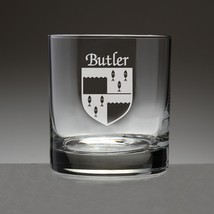 Butler Irish Coat of Arms Tumbler Glasses - Set of 4 (Sand Etched) - £54.65 GBP