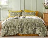 Full Comforter Set For Kids - Olive Green Comforter, Cute Floral Kids Co... - £68.52 GBP