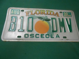 Great Collectible License Tag FLORIDA B10 DMV  Osceola - £11.35 GBP