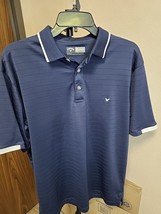 Callaway Polo Mens shirt size Medium Opti-dri Golf  Peacoat Navy Blue - $10.29