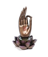 Buddha Hand Incense Burner 6.25&quot; Buddhist Vitarka Mudra High Quality Hol... - $39.95