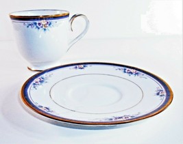 Noritake Ontario Pattern #3763 Fine China Footed CUP &amp; SAUCER Gold Trim - £3.87 GBP