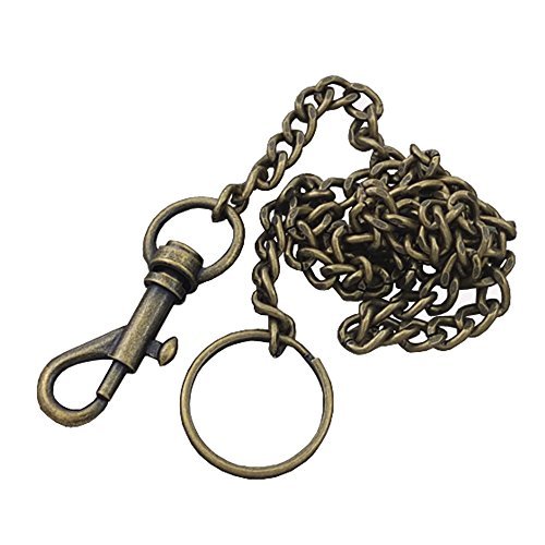 Bluemoona 2 PCS - 18" Pocket Chain Keyring Snap Swivel Hook Clips Chain for mone