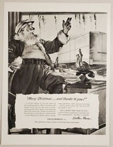 1951 Print Ad Trailmobile Trucking Industry Semi-Truck Santa Claus in Office - £15.81 GBP