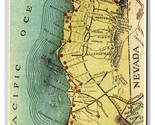 Mappa Di California Missioni California Ca Unp DB Cartolina O14 - £6.32 GBP