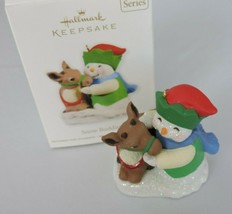 Hallmark Ornament Snow Buddies Snowman Reindeer 14th in series 2011 Christmas  - $11.99