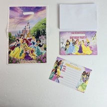 (20) Disney Princess Birthday Party Invitations, Envelopes, and Party Favor Bags - £6.17 GBP