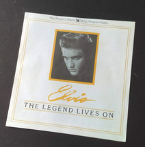 1986 Elvis The Legend Lives On Reader&#39;s Digest Music Program Notes BOOKLET ONLY - £8.62 GBP