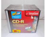 Imation Compact Discs CD-R 1-16x Compatible 20 Pack With Jewel Cases New... - $19.58