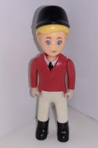 VTG Little Tikes Dollhouse Horse Rider Jockey Blonde Male Boy #5547 - £9.49 GBP