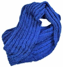 INC International Concepts Textured Knit Infinity Scarf Eyelash Yarn, Blue - £12.06 GBP