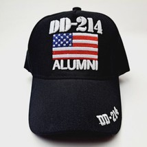 DD-214 Alumni Men&#39;s Ball Cap Black Acrylic Embroidered - £10.16 GBP