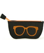 NEW Soft Strong Felt BLACK /ORANGE Case w/ Zipper for all Sunglasses Eye... - $4.75