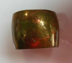 Vintage Wide Copper/Brass Ram Cuff Bracelet - £51.28 GBP
