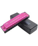 10Hole C Metal Harmonica for Beginners with Sheet Music and Case - $29.00