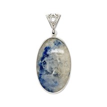 Stones Desire Blue Dumortierite in Quartz Crystal Pendant Necklace (22&quot;) - £155.31 GBP