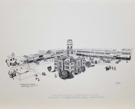 Courthouse Square, Granbury Texas - Commemorative Open Edition Print by Hugh Rik - £19.98 GBP