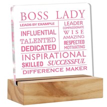 Inspirational Boss Appreciation Gift Boss Lady Gifts For Women, Pink Boss Lady D - £23.96 GBP