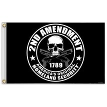 2nd Amendment America&#39;s Original Homeland Security Polyester 3 x 5 Foot Flag - £14.66 GBP