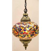 LaModaHome (Choose from 5 Designs) Turkish Moroccan Mosaic Glass Chandelier Ligh - £47.94 GBP