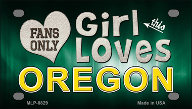 This Girl Loves Oregon Novelty Mini Metal License Plate Tag - $14.95