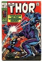 THOR #170 comic book 1969 MARVEL COMICS THERMAL MAN JACK KIRBY VG - $30.26