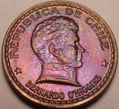 Rare Gem Unc Chile 1952 20 Centavos~General Bernardo O&#39;Higgins - £3.57 GBP