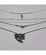 3 American Eagle Outfitters AEO Necklaces Silver Toned Lobster Claw Close - $18.69