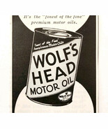1958 Wolf&#39;s Head Motor Oil Advertisement Automobilia Refining Vintage E98F - €17,24 EUR